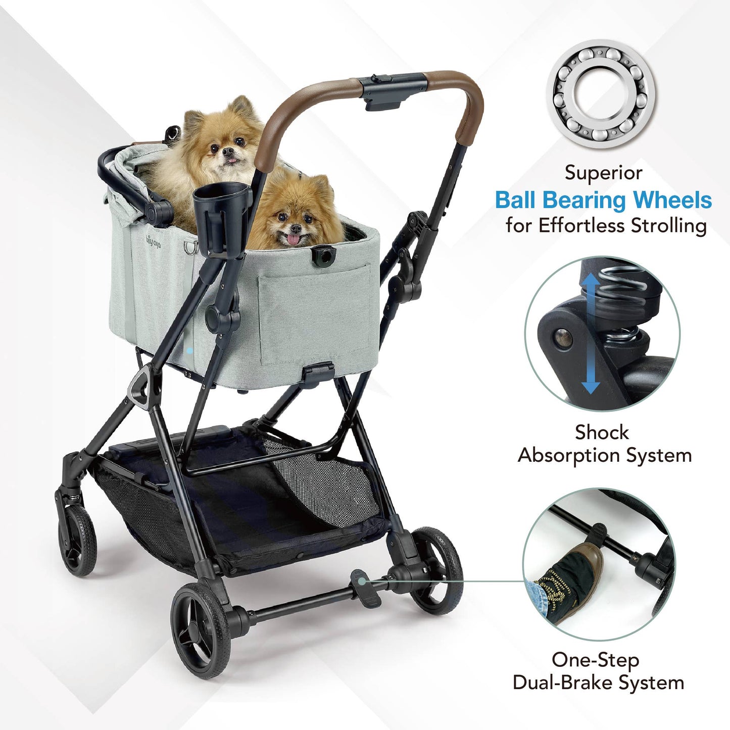 ibiyaya - Ibiyaya Tinker Small Detachable Pet Stroller