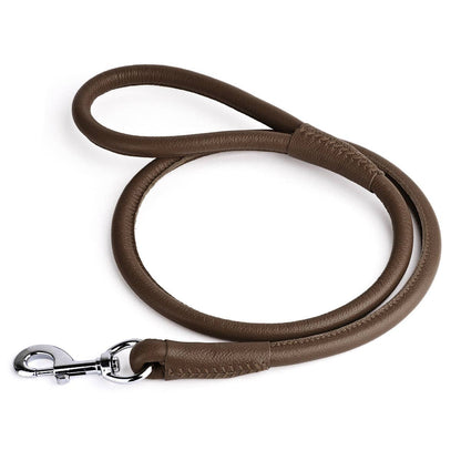 Dogline - Soft Leather Round Lead