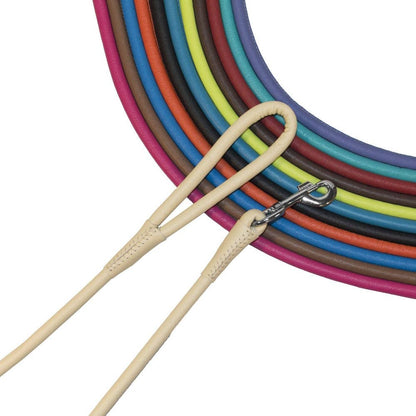 Dogline - Soft Leather Round Lead