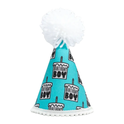 Pup Party Hats - Birthday Boy Black Ink Party Hat