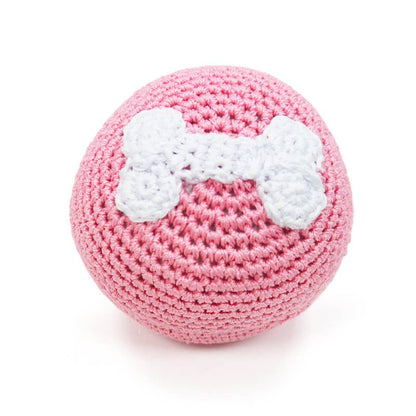 Dogo Pet - Crochet Toy - Bone Ball Pink