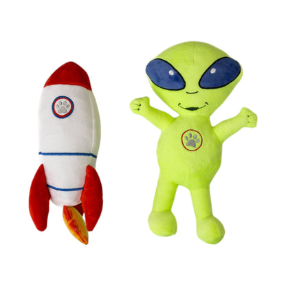 Jojo Modern Pets - Out of this World Crinkle and Squeaky Plush Dog Toy Combo