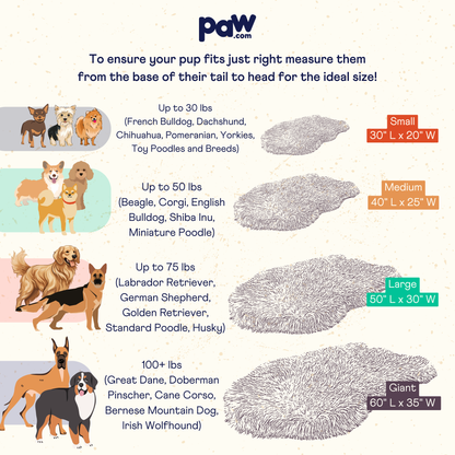 Paw Brands - PupRug by Paw.com™ Faux Fur Orthopedic Dog Bed - Curve Sable Tan