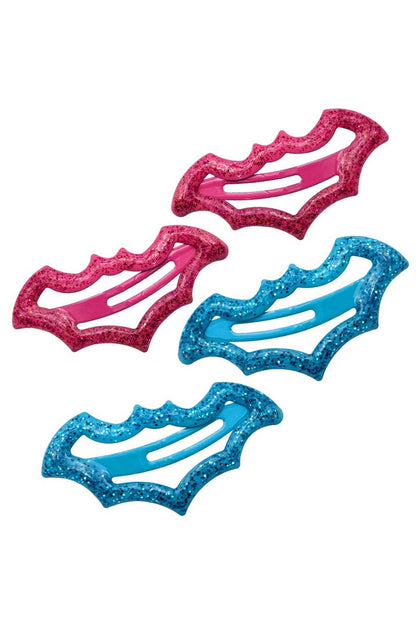 Bat Snap Hair Clips Blue Pink
