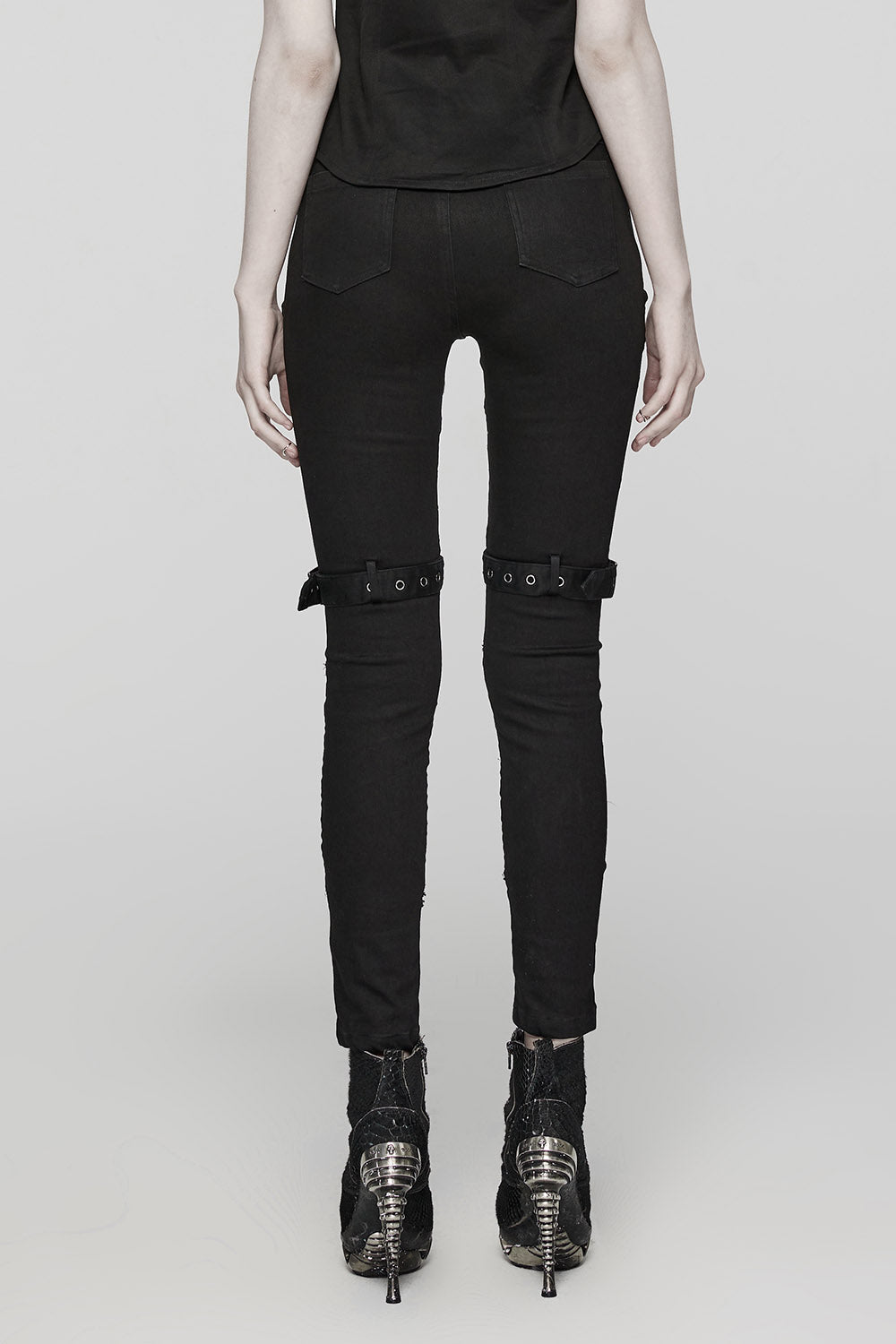 Abyss Fishnet Cutout Skinny Jeans