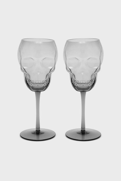 Cranium Wine Glasses [Grey]
