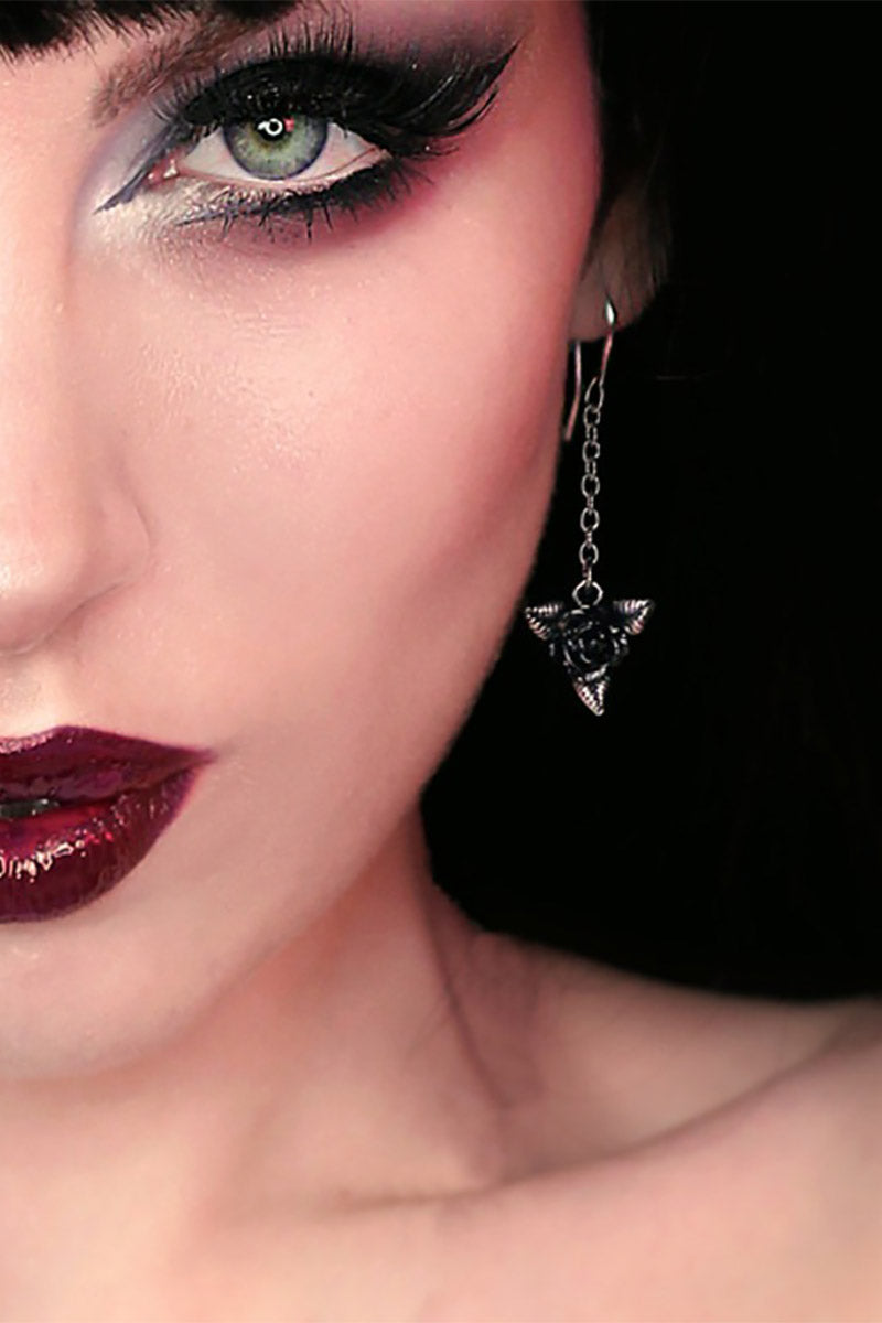 Black Rose Droppers Earrings