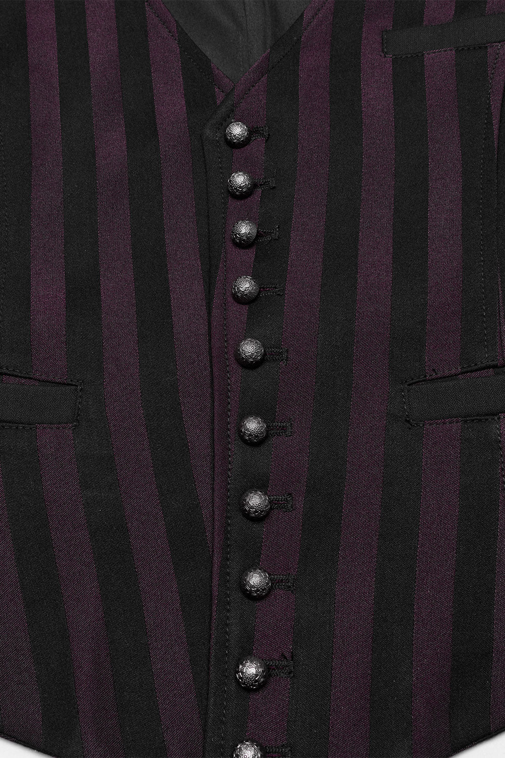 Crimson Manor Striped Waistcoat [Black/Red]