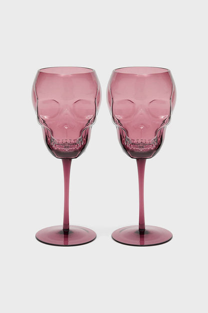 Cranium Wine Glasses [Plum]
