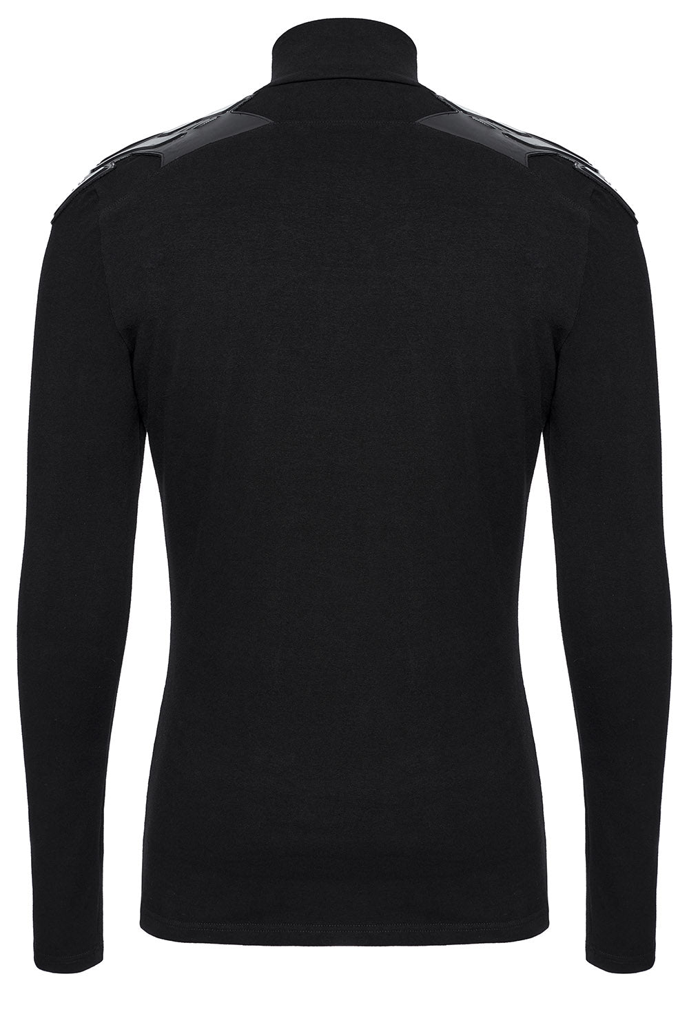 Black Armor Moto Turtleneck Top