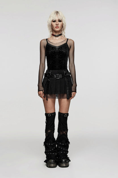 Black Widow Net Mini Skirt