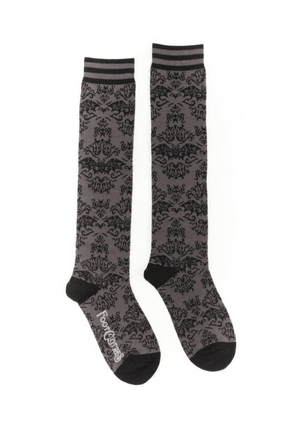 Bat Damask Knee High Socks