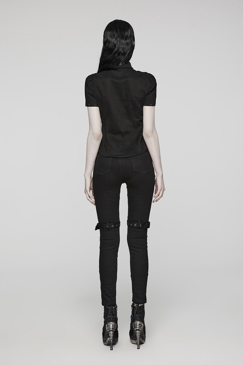 Abyss Fishnet Cutout Skinny Jeans