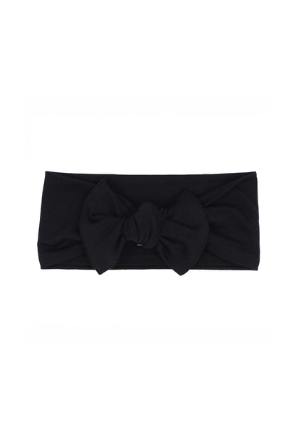 Knotted Bow Headband in Midnight