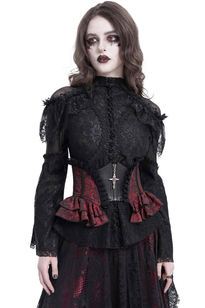 Blood Gardens Ruffle Corset [Red Rose]