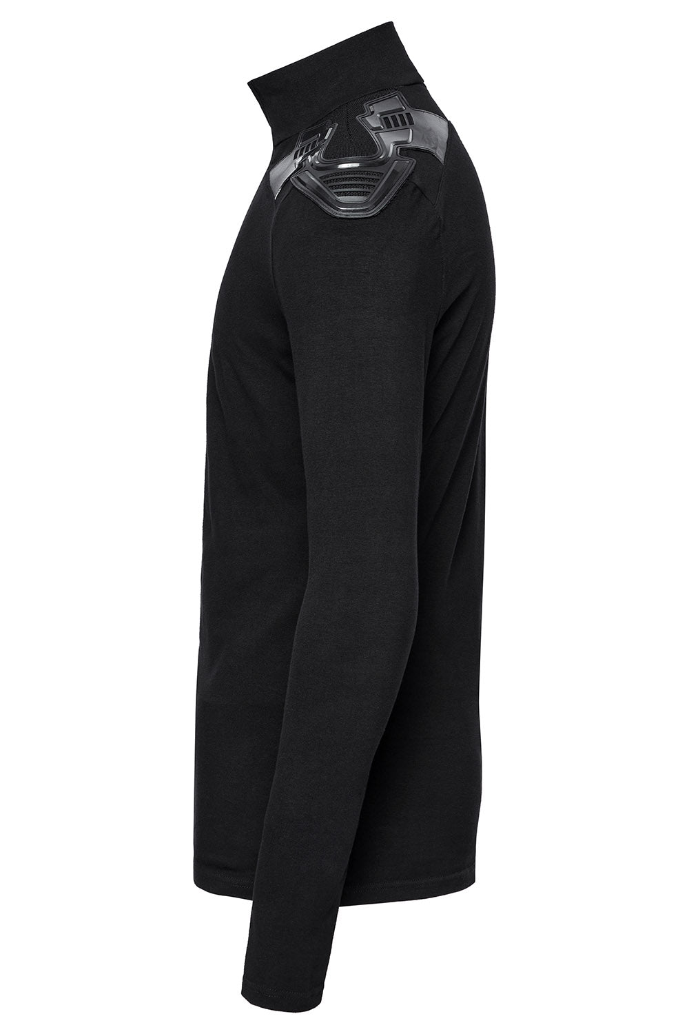 Black Armor Moto Turtleneck Top