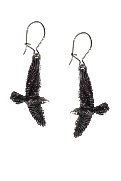 Black Raven Earrings