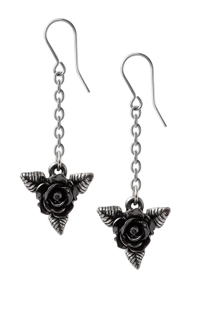 Black Rose Droppers Earrings