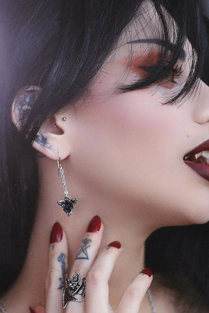 Black Rose Droppers Earrings