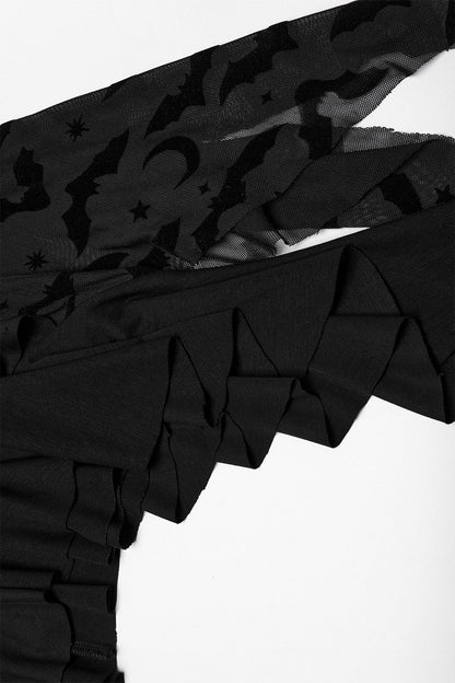 Celestial Cold Shoulder Witchy Hem Dress