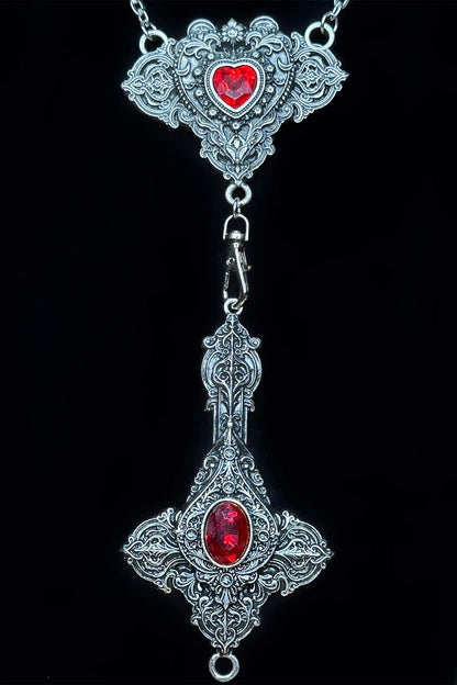 Cross My Heart Reversible Rosary Necklace