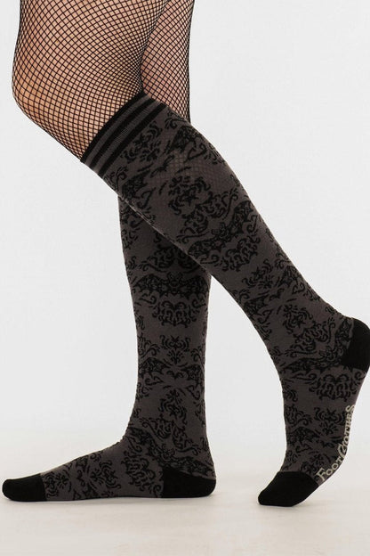 Bat Damask Knee High Socks