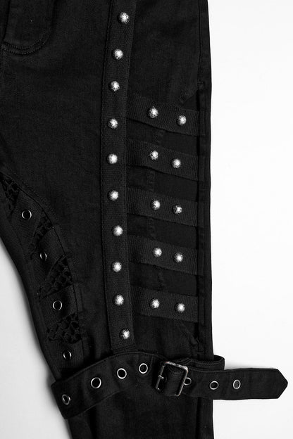 Abyss Fishnet Cutout Skinny Jeans
