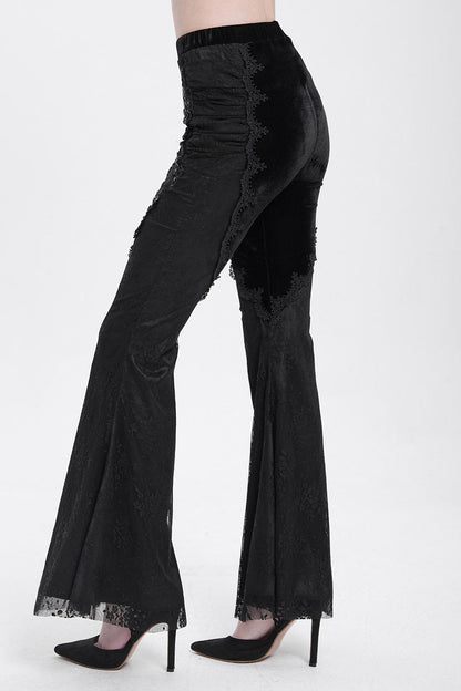 Black Alchemy Velvet Boho Bell Bottoms